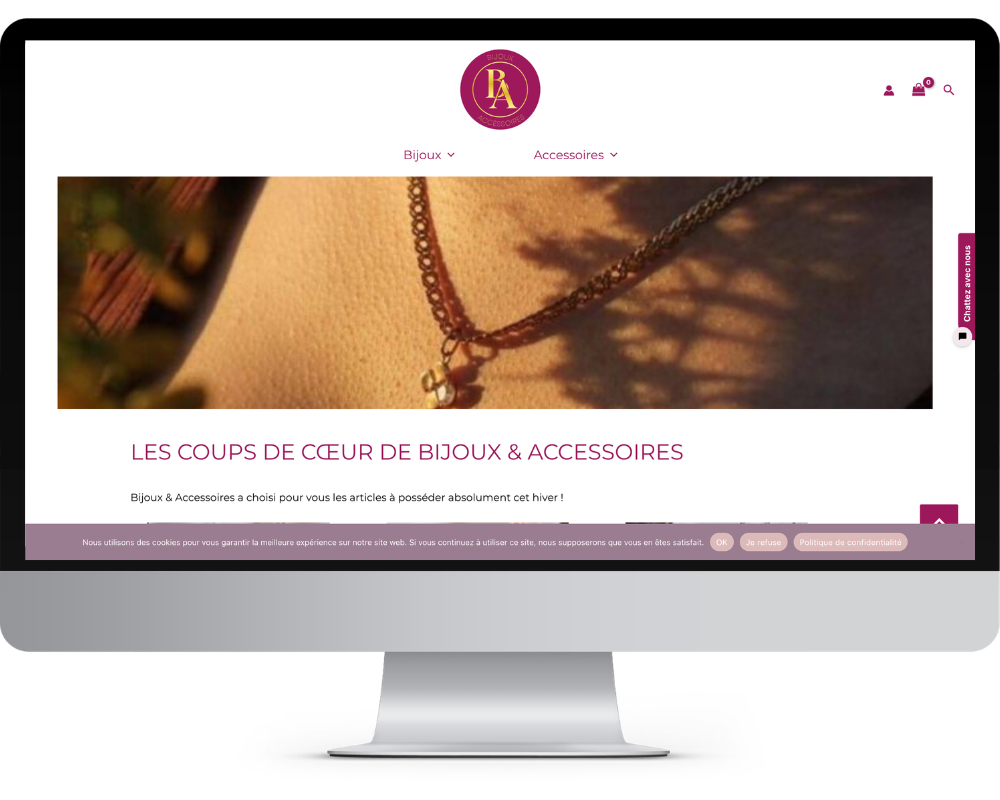 site marchand e-commerce conçu par DeA@Web De A à Web amélie Dupéron